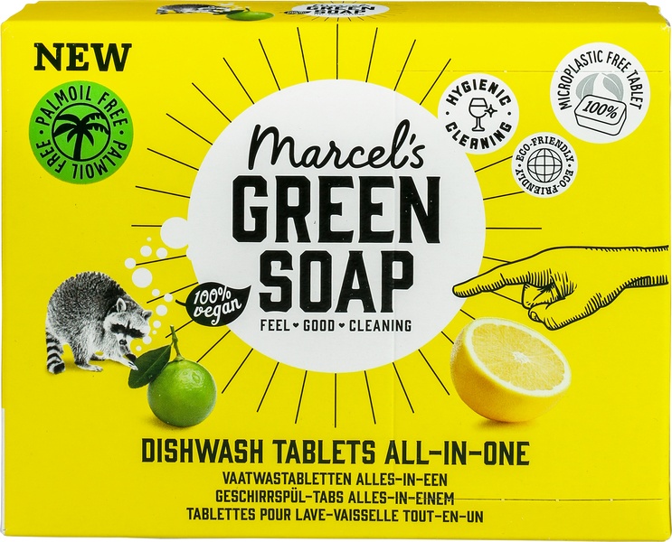 M.Green soap Tablettes(25) lave-vaisselle tout-en-un 480g